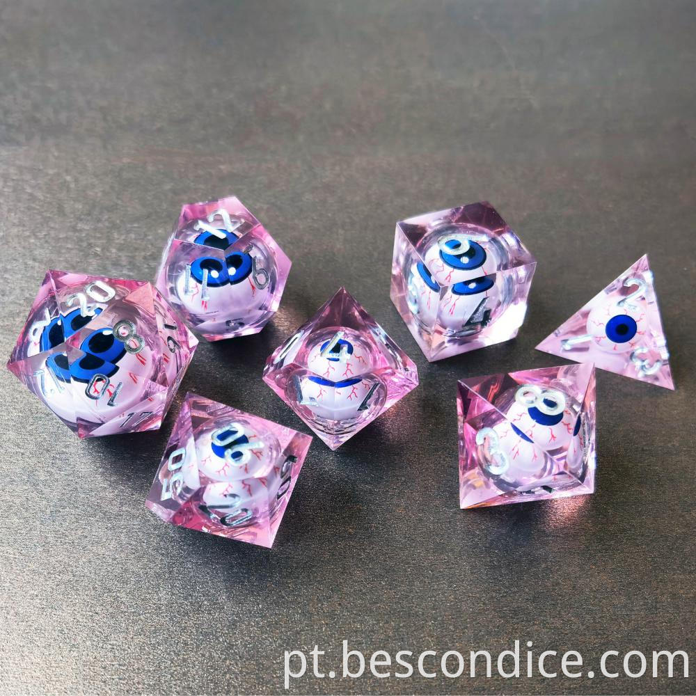 Dragon Eye Liquid Core Sharp Edge Handmade Dice Set 1